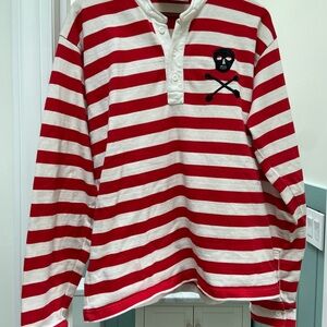 Rowing Blazers Rugby Red and White Striped Shirt
